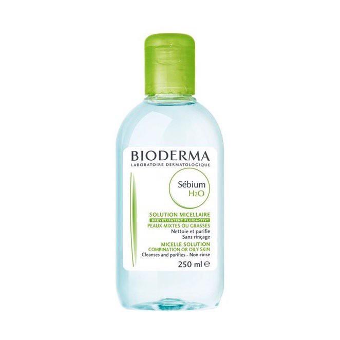 Dung dịch làm sạch và tẩy trang dành cho da dầu Bioderma Sebium H2O màu xanh