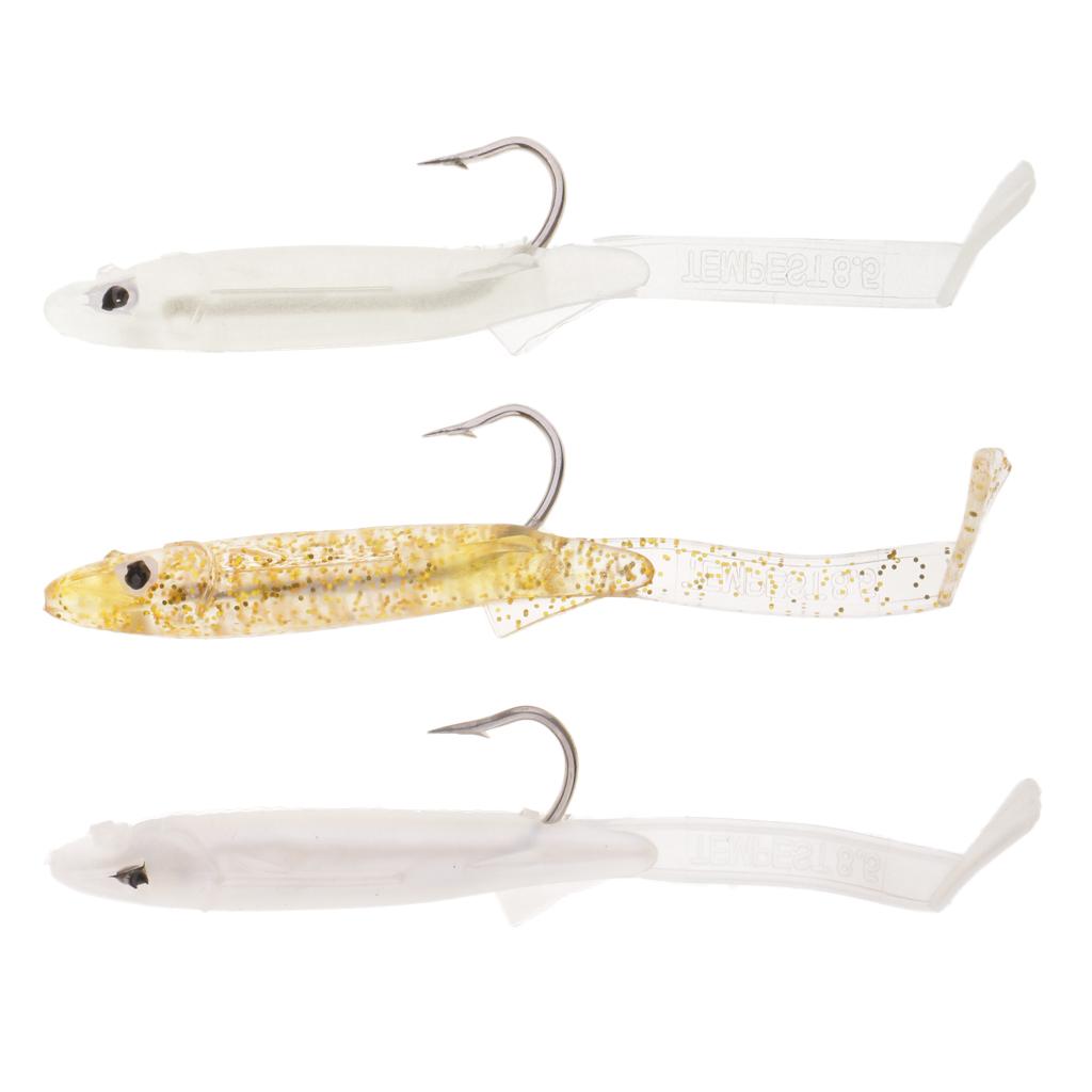 3pcs Small EEL Soft Fishing Lure Artificial Fish Bait Swimbait