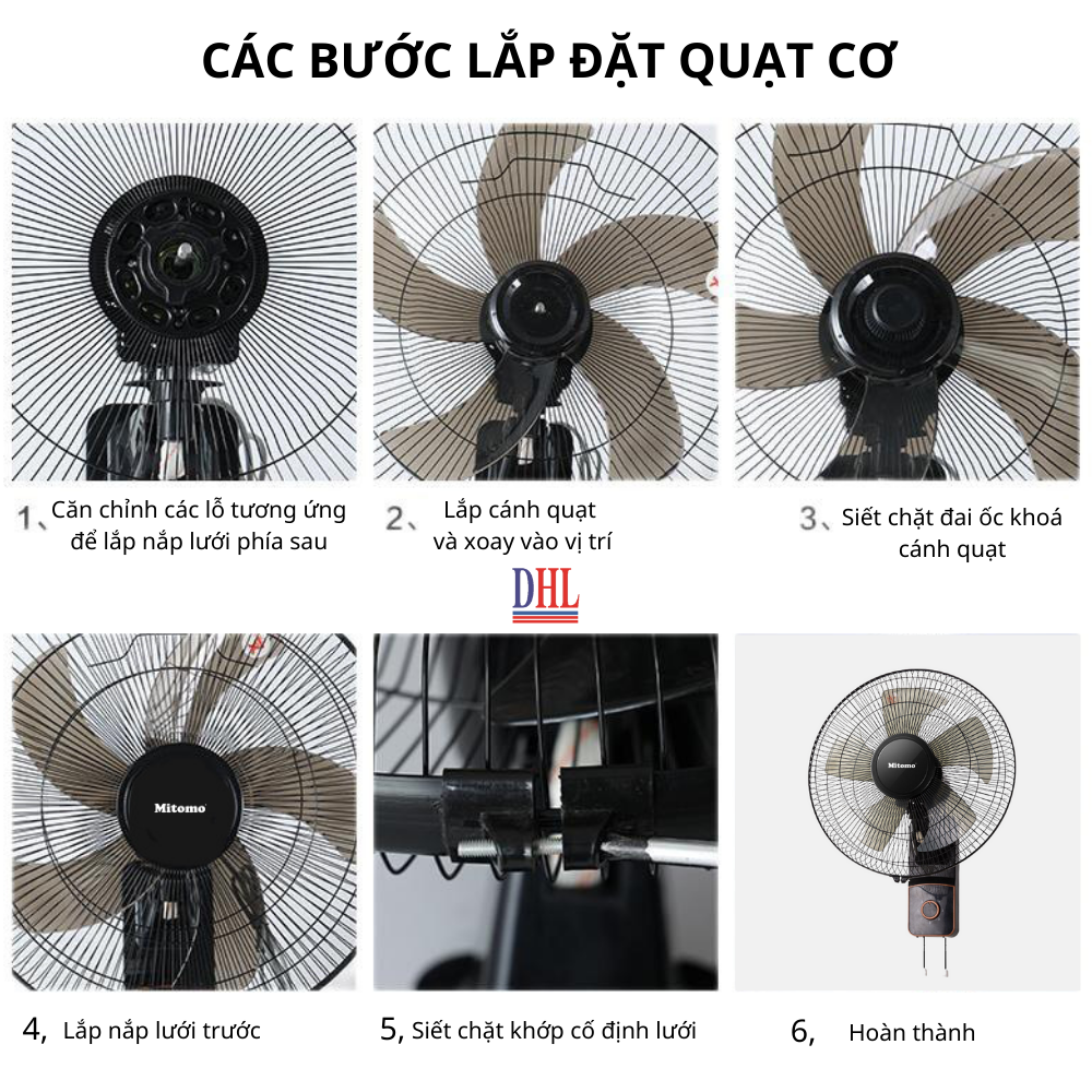 Quạt treo tường Mitomo FTT-60HE hàng chính hãng