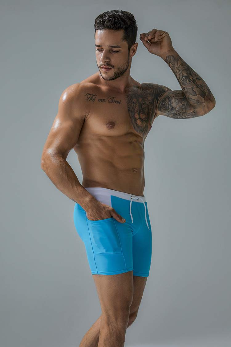 Quần Bơi Nam Boxer Có Túi CLEACCO DEENYT Chất Liệu Nylon Cao Cấp , Chống Thấm , Nhanh Khô Form Fitness Thời Trang (Tặng kèm nón bơi + bịt tai silicon) - Hàng Chính Hãng