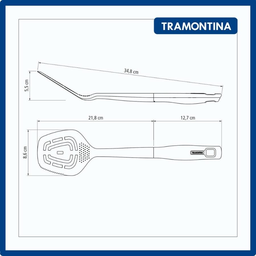Xẻng Xào Tramontina VERANO 34cm Bằng Nhựa PA Cao Cấp Chịu Nhiệt Nhập Khẩu Brazil