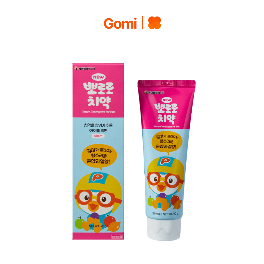 Kem Đánh Răng Cho Trẻ Em New Pororo Toothpaste For Kids 90g Gomi Mall