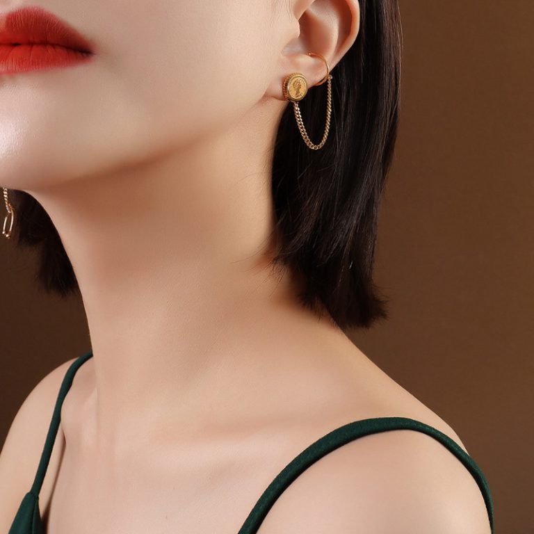 Bông Tai Kẹp Vành Titan Ko Han Rỉ TT 3782 – 1 Chiếc