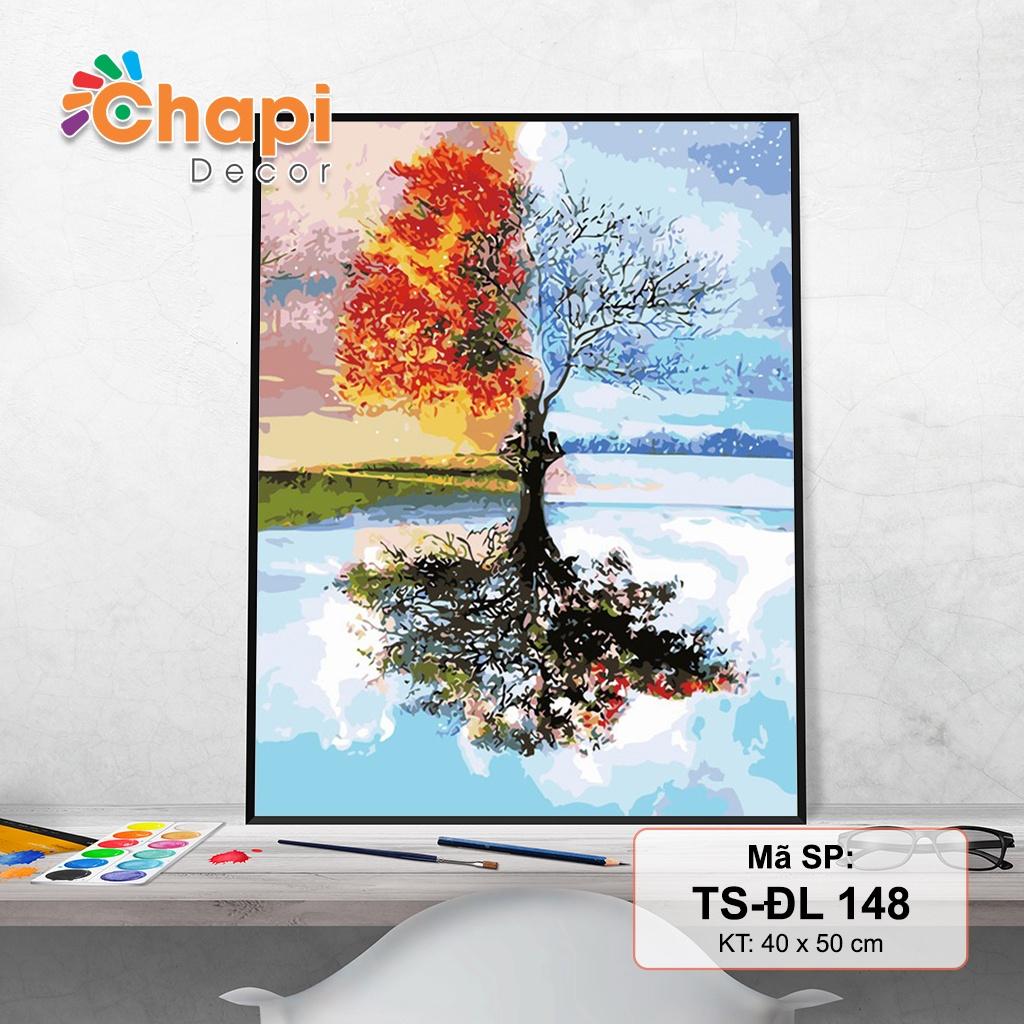 Tranh tô màu theo số Chapi Tranh Đẹp Lạ về đêm Size 40x50cm đã căng khung