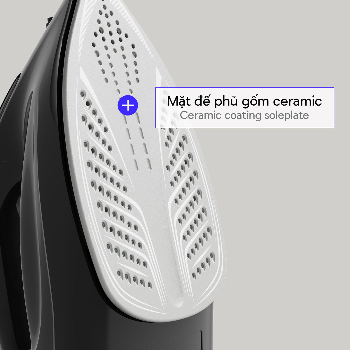 Bàn Ủi Hơi Nước LocknLock ENI334BLK 1800W 200ml, Hàng Chính Hãng, Mặt Đế Phủ Gốm Ceramic – JoyMall