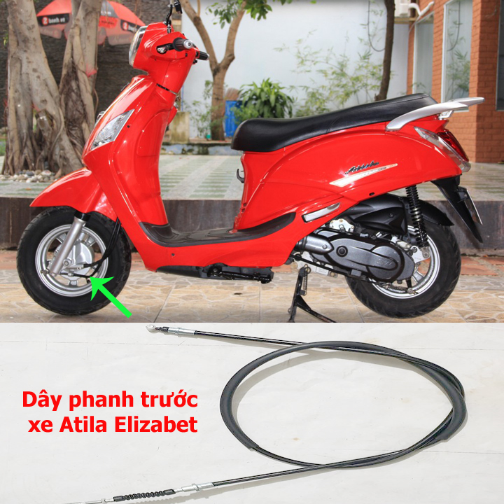 Dây thắng TRƯỚC - Dây phanh TRƯỚC dành cho xe máy ATTILA ELIZABETH - TB1288