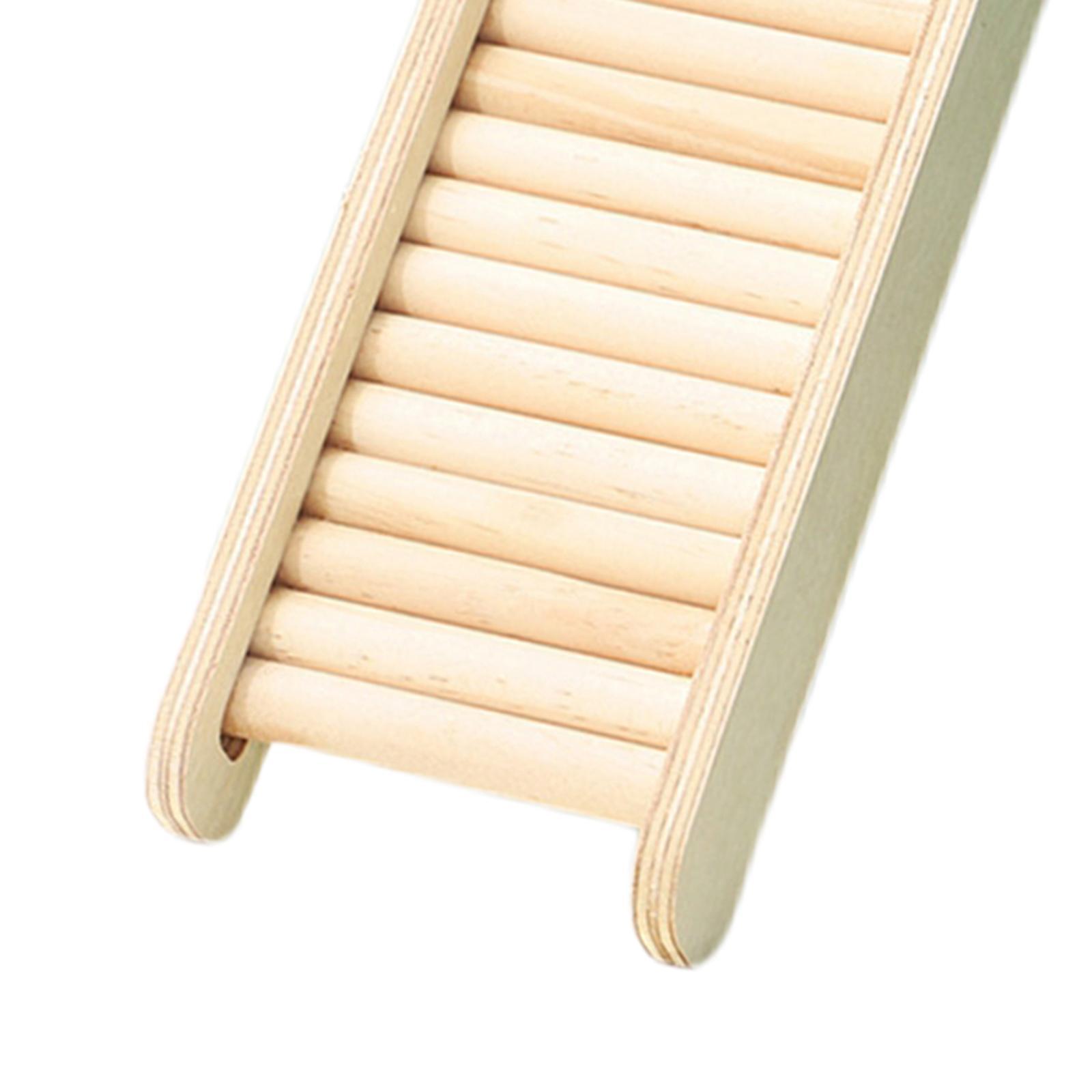 Solid Wooden Rats Hamster Shelter Ladder Decor Small Ladder