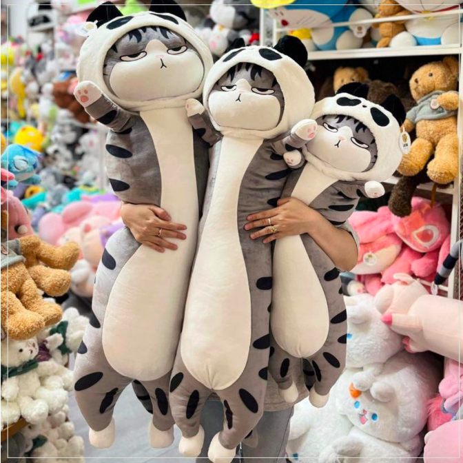 Thú nhồi bông mèo hoàng thượng cosplay form dài - Size từ 65cm đến 110cm- Quà tặng gấu bông mèo nhồi bông dễ thương - Gối ôm mềm mịn cho bé