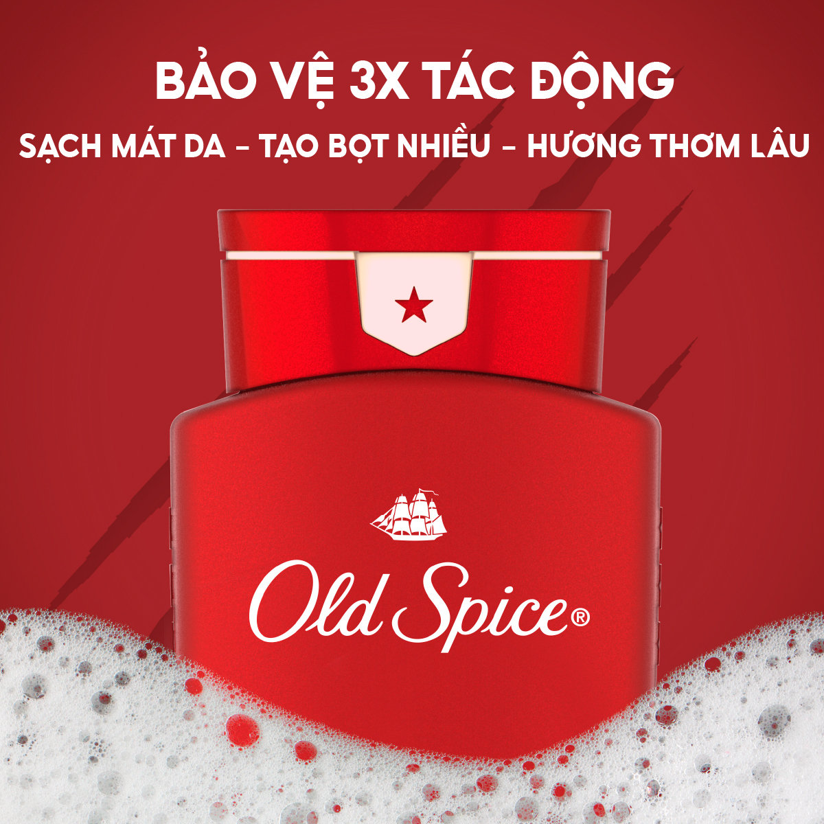 Bộ sữa tắm Old Spice Bearglove 473ml + Sáp lăn khử mùi Old Spice Pure Sport 85g [Tặng kèm Dao cạo Gillette Vector]