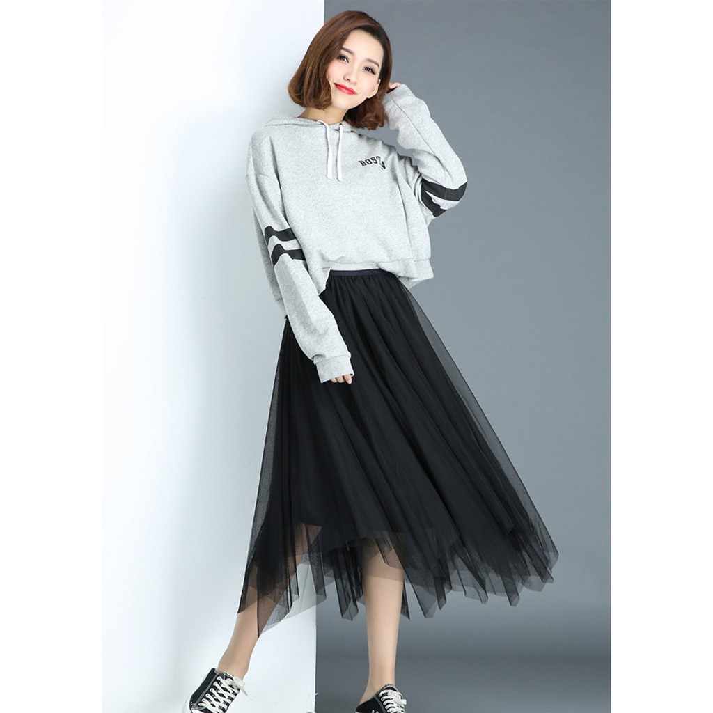 Chân váy tulle dài thiết kế dáng nhọn KIỂU DÁNG  nhiều tầng siêu xinh