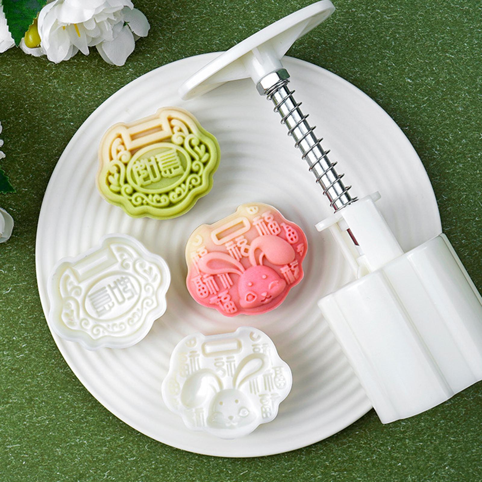 Moon Cake Maker Hand Press Cookie Stamps Pastry Tool for Dessert Cookie Cake