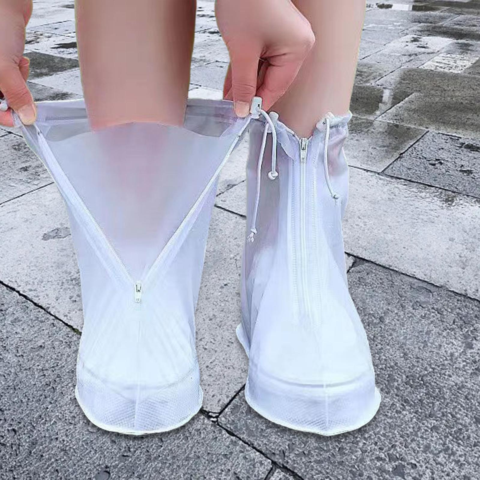 Waterproof Shoe Covers, Boot Covers Shoe Covers for Rain Overshoes Reusable Over Shoes Galoshes Shoe Protectors with Zipper