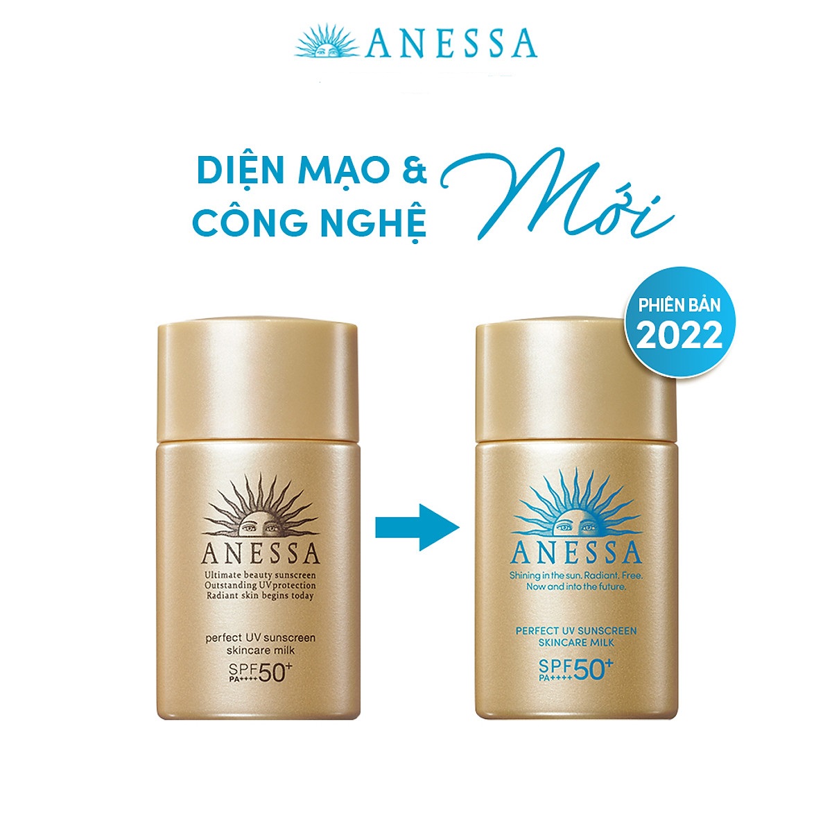 Kem chống nắng dạng sữa dưỡng da kiềm dầu bảo vệ hoàn hảo Anessa Perfect UV Sunscreen Skincare Milk SPF 50+ PA++++ 20ml