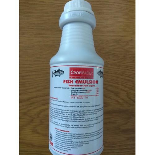 Phân hữu cơ đa lượng đạm cá cô đặc FISH EMULSION - Chai 500 ml