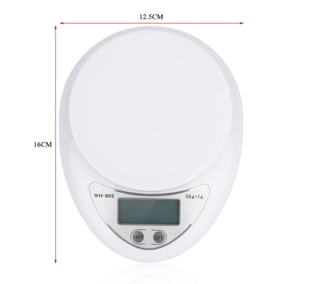 Cân Điện Tử Nhà Bếp Mini Electronic Kitchen Scale Cân Thực Phẩm 5Kg – 1G Kèm Pin - Giao Hàng Toàn Quốc