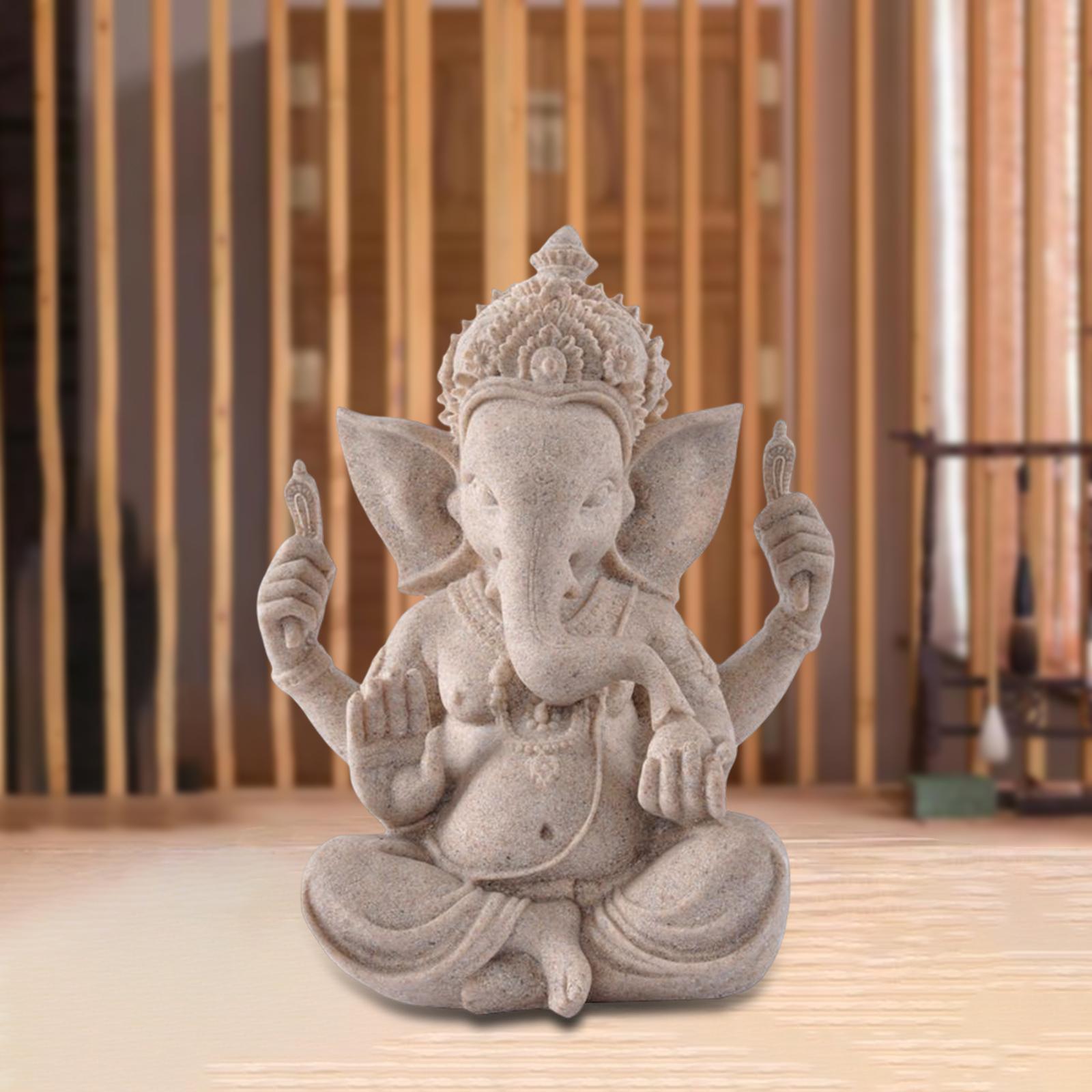 Sculpture Meditation Buddha Sitting Ornament Handcrafted GOD Statue Crafts  for Interior Room Decor