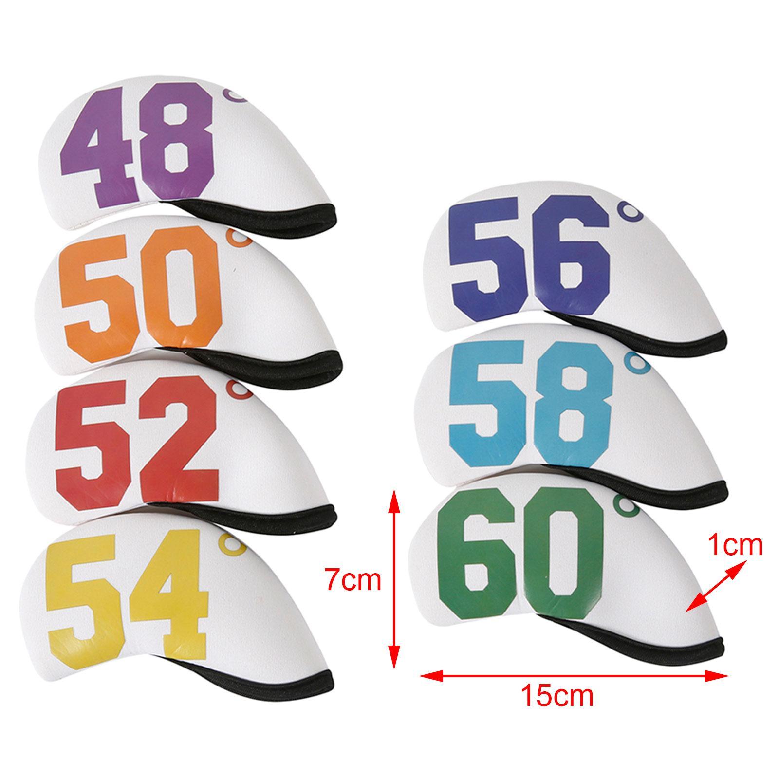 7Pcs Golf Iron Headcover Set Neoprene Golf Club Head Covers Golf Head Cover Protector Guard for Unisex