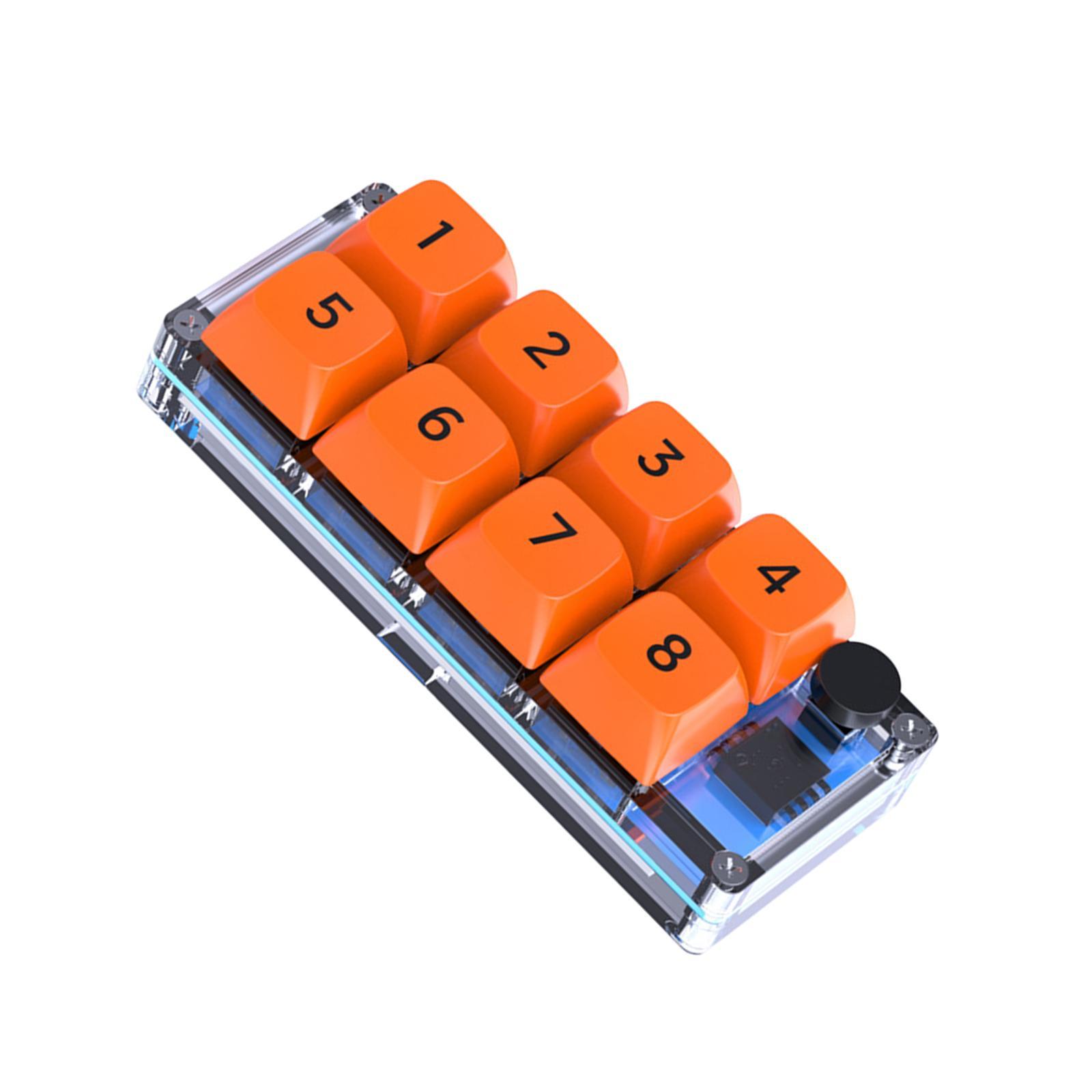 Mechanical Gaming Keyboard 8 Keys Wired Mechanical Keyboard PC Accessories Hot Swappable Easy to Program Programming Pad Keypad