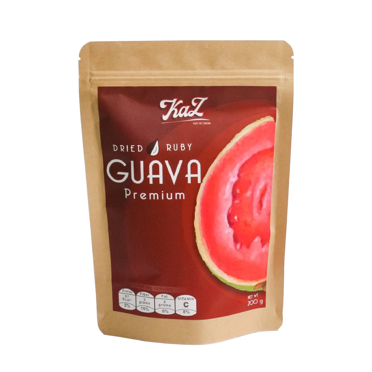 Ổi Ruby Sấy Dẻo Không Đường KAZ 200G - Soft Dried Guava