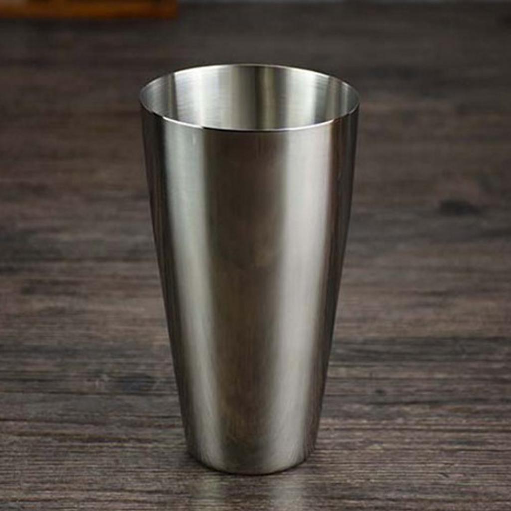 Stainless Steel Silver Bar Shaker Mixer Drinks Mixing Tin Boston Shaker