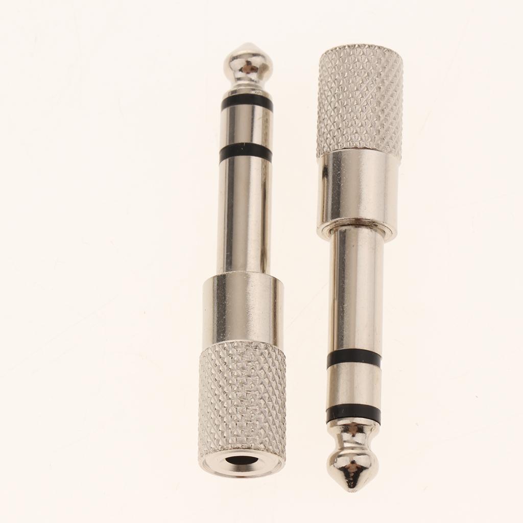 10 Pieces 6.5mm Male to 3.5mm Female Stereo Audio Headphone Jack Adapter