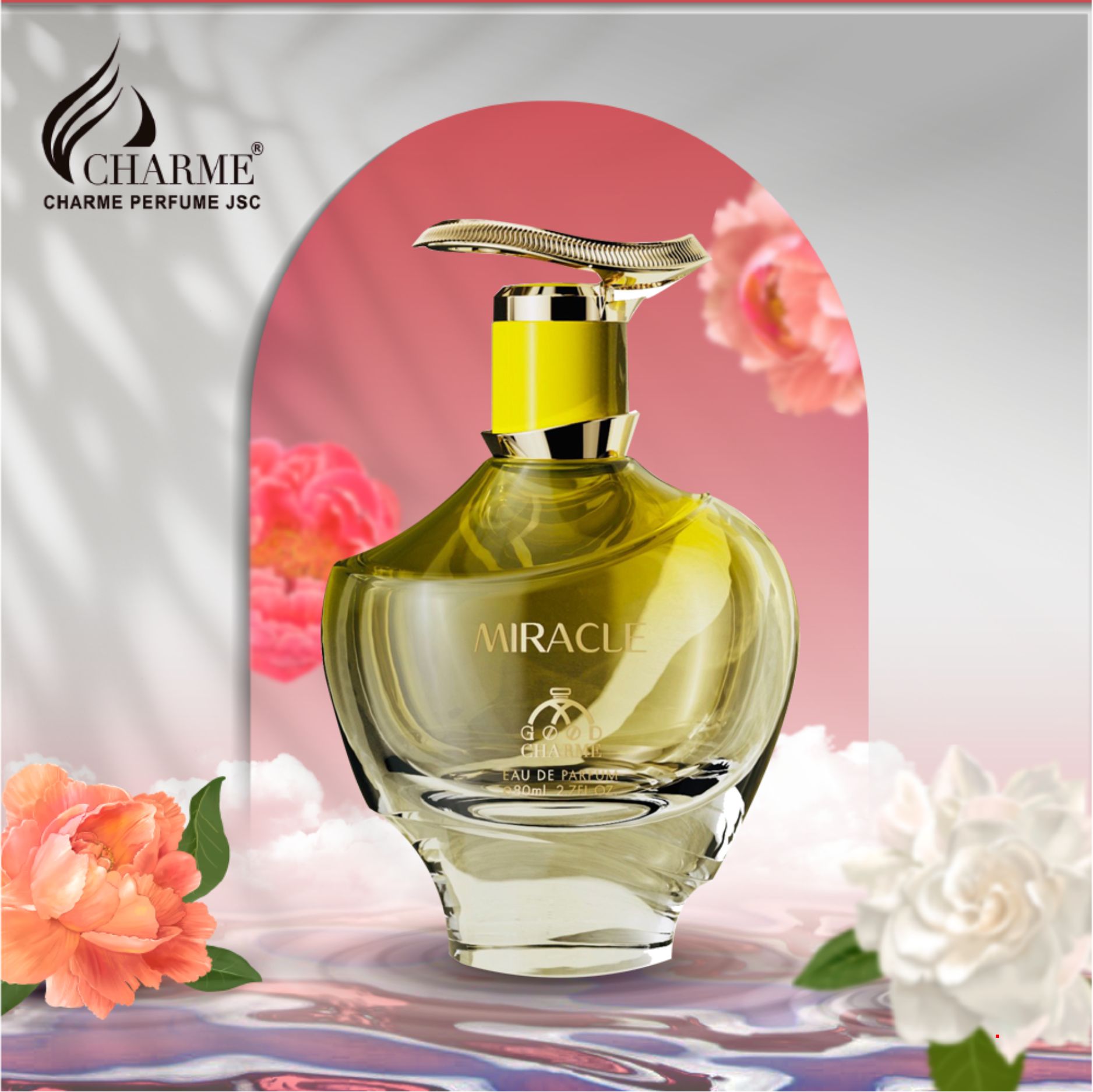 Nước hoa nữ cao cấp, Charme Miracle, đậm chất nước hoa Pháp, mùi hương quý phái, lưu hương lâu, 80ml