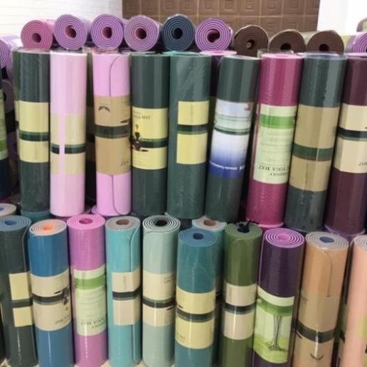 Thảm Tập YOGA Chống Trượt Loại Dày 6MM, Thảm Tập GYM Tại Nhà Tập Thể Dục Chất Liệu TPE 2 Lớp Chống Trơn Tuyệt Đối