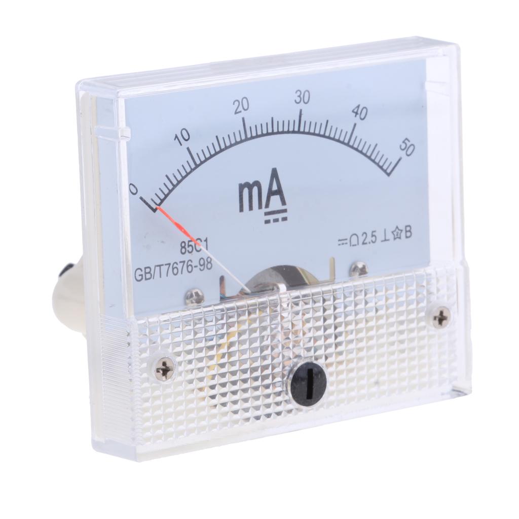 AMP Current Meter DC 0-50mA 100mA Analog Ammeter Panel Current Amp Meter