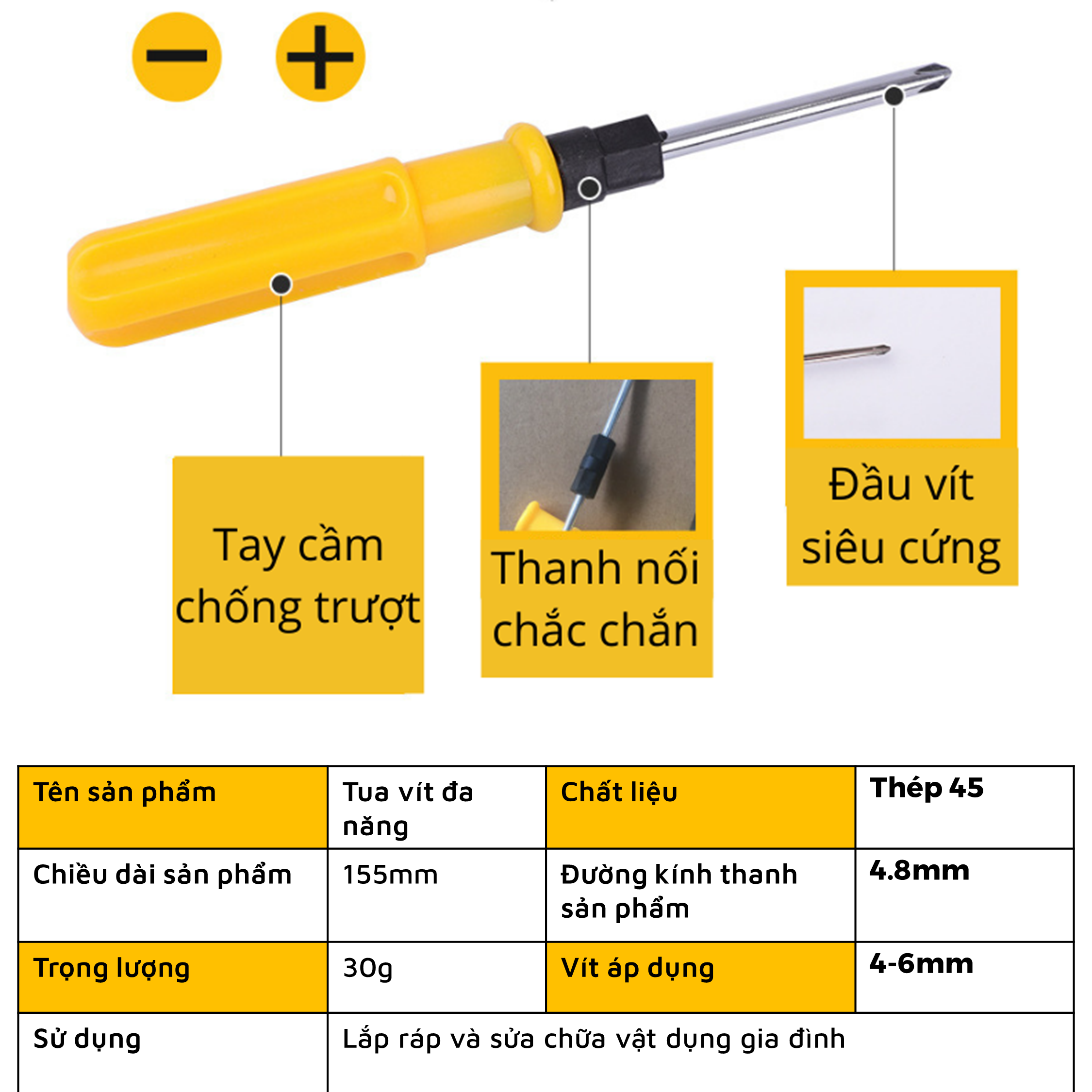 Tua Vít Cầm Tay Nhỏ Gọn, Tiện Dụng Lắp Ráp Và Sửa Chữa Vật Dụng Gia Đình