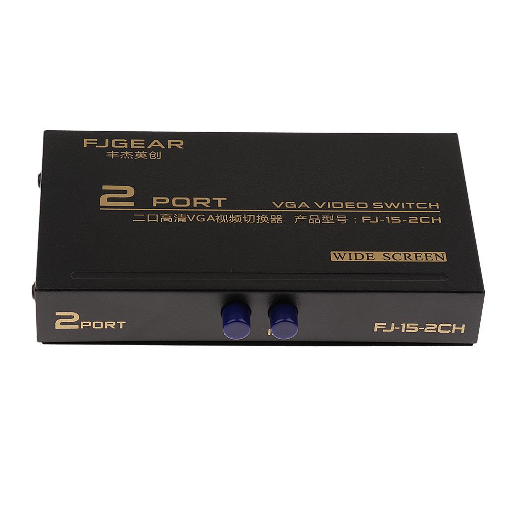 VGA Swicther Box 2 In 1 Out with Manual Switch Button 1920x1440 for Computer