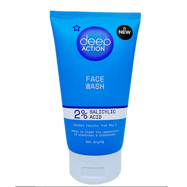 Sữa rửa mặt Superdrug Deep Action 2% Salicylic Acid Face Wash 150ml