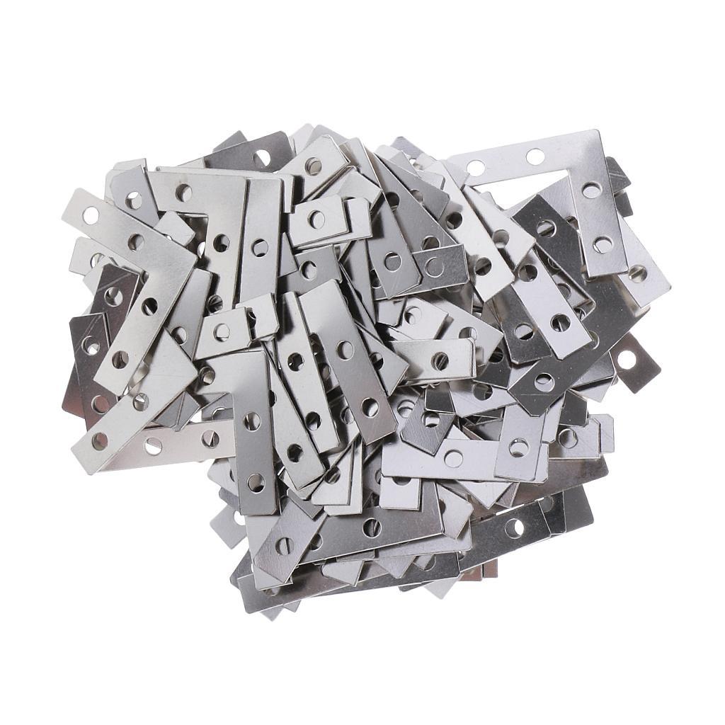 150pcs Angle Plate Corner Brace Flat L Shape Bracket for Picture Frame 38mm