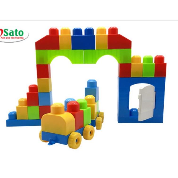 Đồ chơi Xếp hình mầm non Sato Blocks 36 chi tiết cho bé từ 18 tháng tuổi SATO073