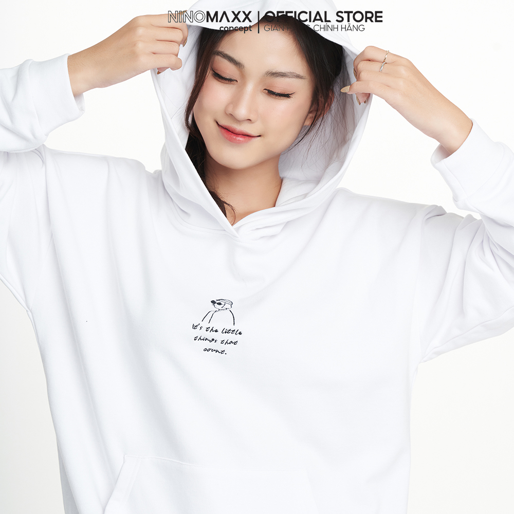 NINOMAXX Áo hoodies Nữ chất liệu cotton dày dặn 2204009