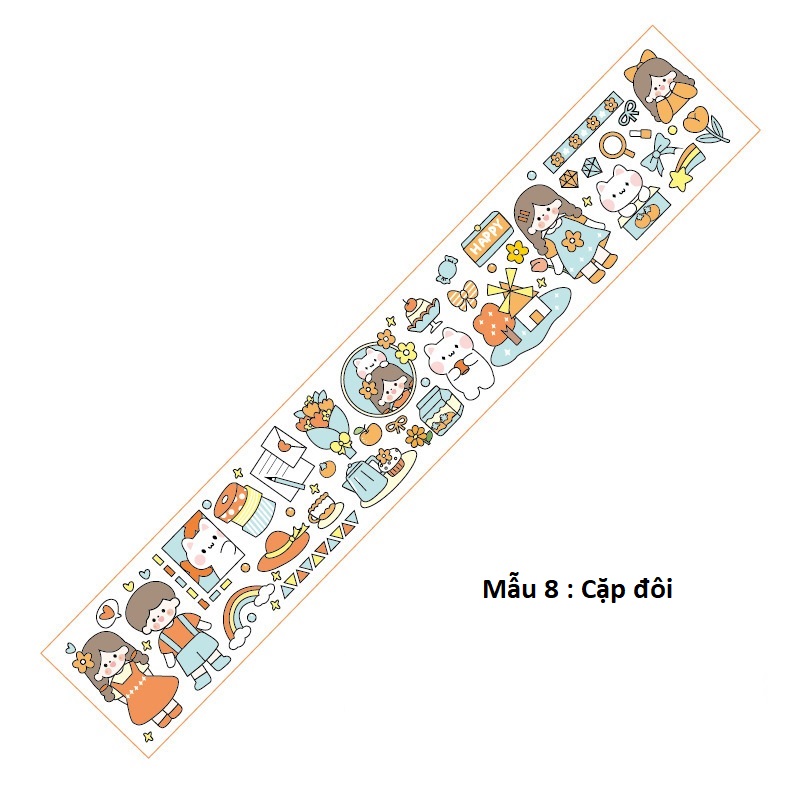 Miếng Sticker loại xịn cỡ lớn Laluna hoạt tiết xinh yêu - A14