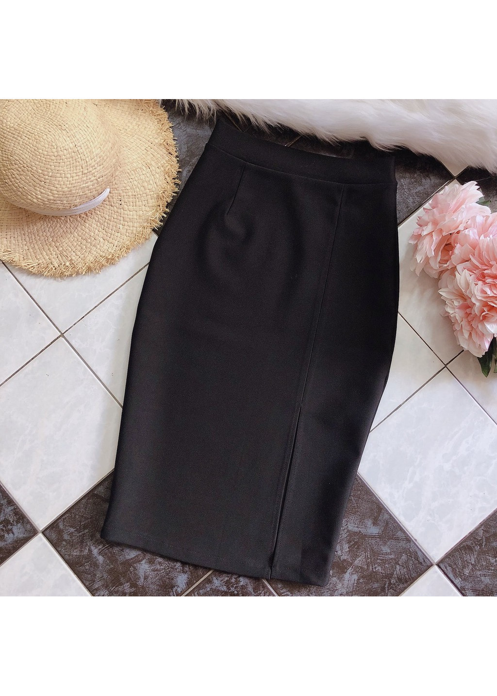 Chân váy bút chì công sở dài xẻ tà trước mẫu mới 2020