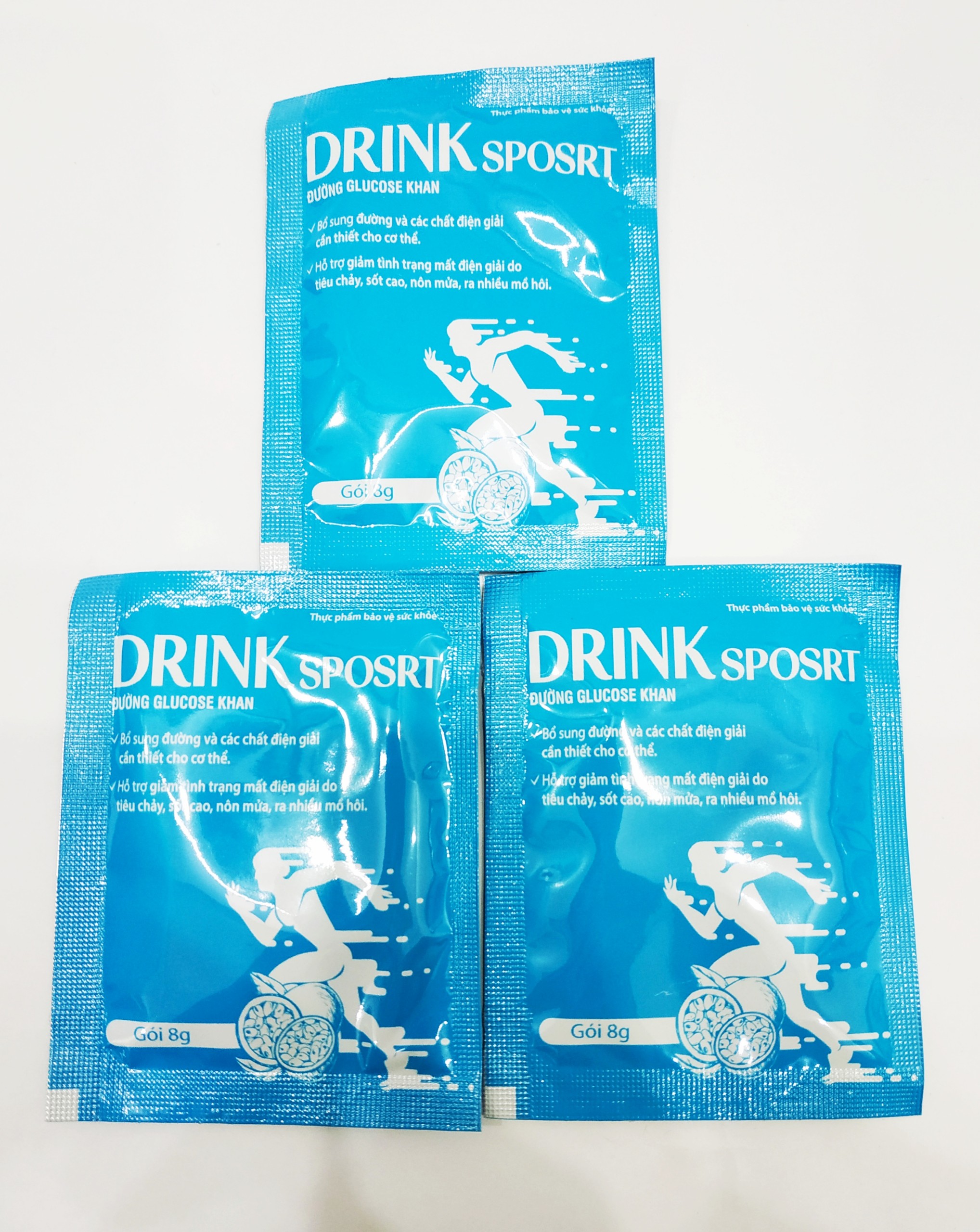 1 Hộp 25 Gói Bột Pha Nước Uống Và Bù Chất Điện Giải Oresol Drink Sports Vị Chanh Leo – 1 Gói 8Gam