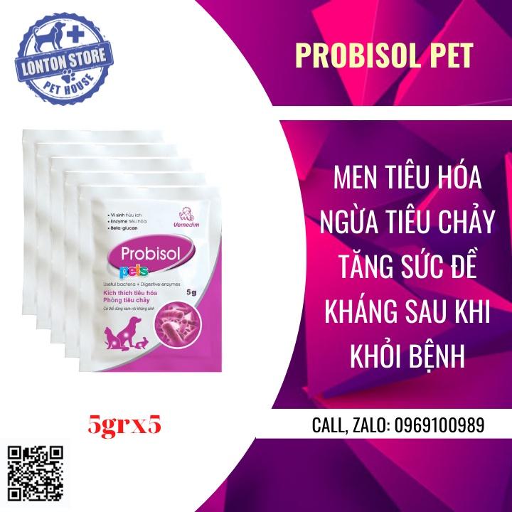 Men Tiêu Hóa Probisol Pet -Phòng Tiêu Chảy Cho Chó Mèo,Tăng Cường Đề Kháng Sau Bệnh,gói 5gr, Lonton Store & Vemedim