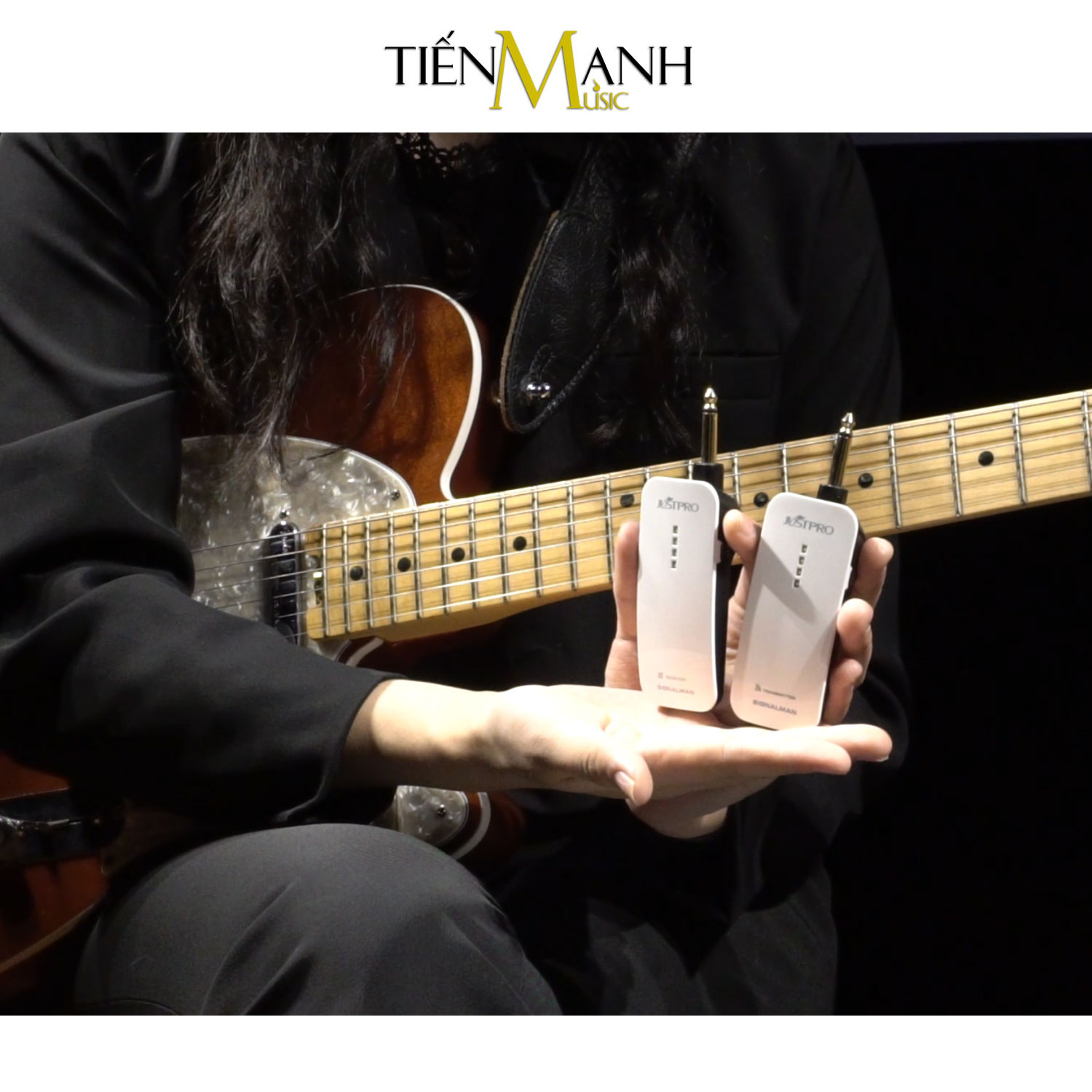 Bộ Thu Phát Tín Hiệu Không Dây JUSTPRO W1 Wireless System - Dùng Cho Đàn Guitar và Nhạc Cụ Pin Sạc - Kèm Móng Gẩy DreamMaker