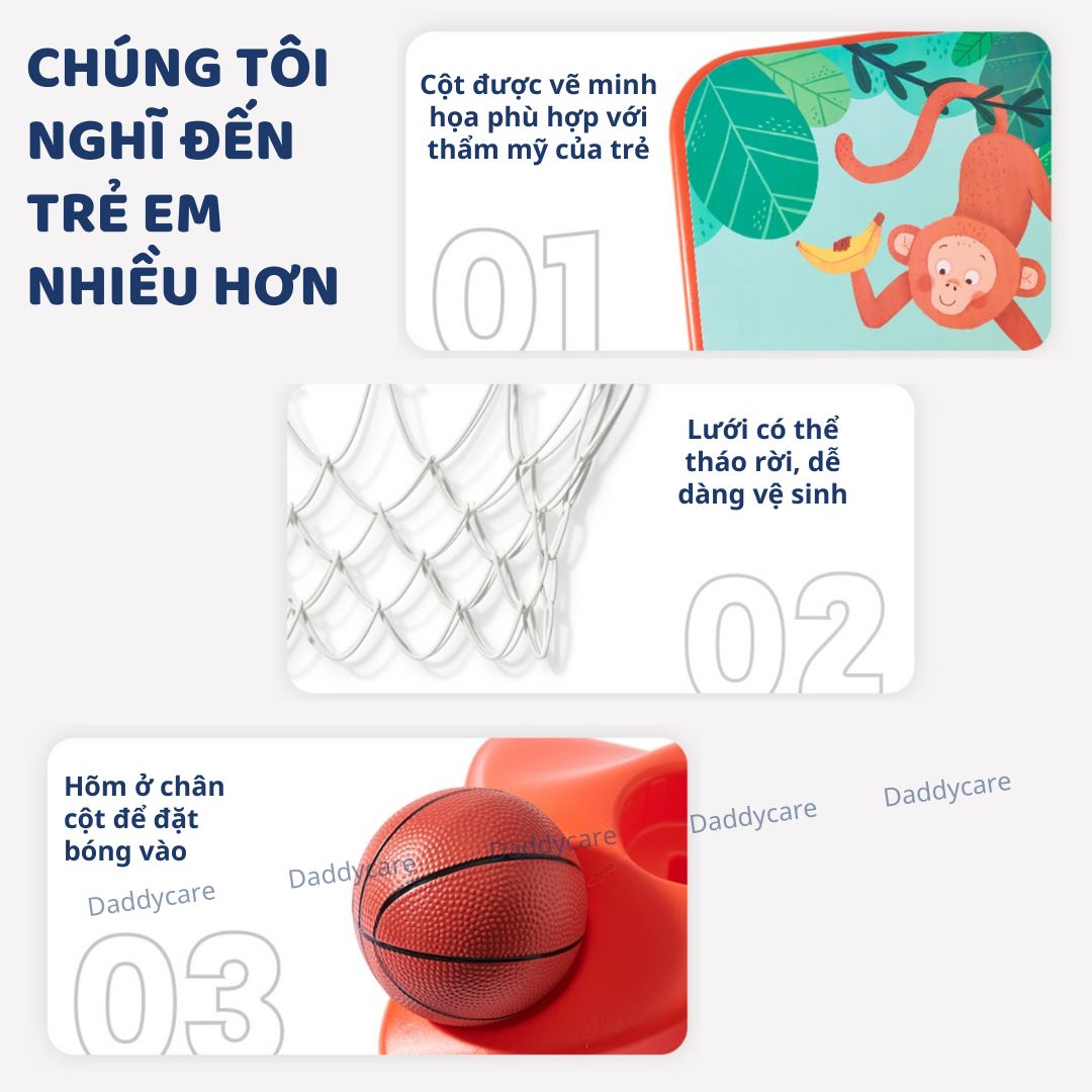 Cột bóng rổ cho bé trong nhà Mideer Versatile Basketball Hoop đồ chơi vận động cho bé