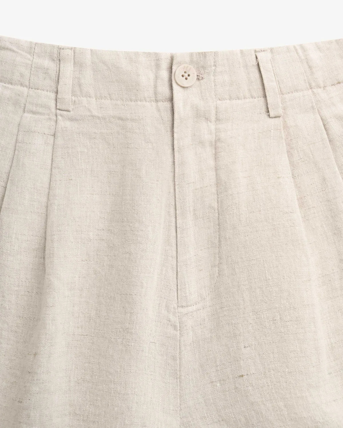 Quần short nam linen nhãn trang trí. Loose - ROUTINE 10S26PSH007