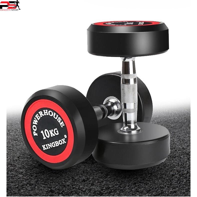 Tạ tay KINGBOX 10kg lõi gang bọc cao su Nhập Khẩu