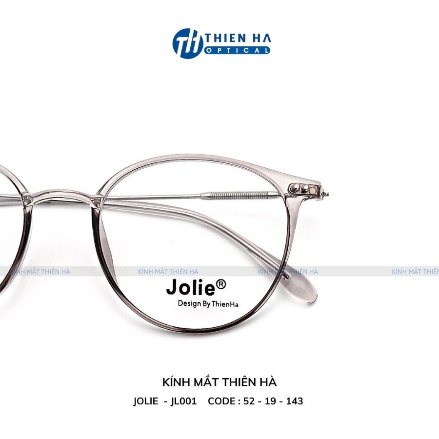 Gọng kính cận nữ hàng cao cấp KÍNH MẮT THIÊN HÀ chất liệu nhựa dẻo nhẹ, càng metal chống gỉ,sx Hàn Quốc JOLIE JL001