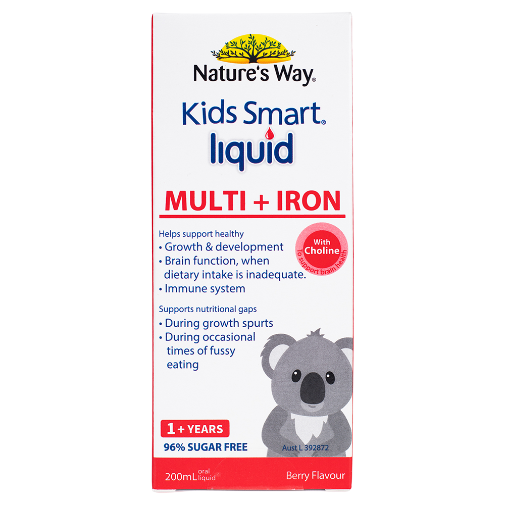 Nature's Way Kids Smart LIQUID MULTI +IRON - SIRO Bổ Sung Sắt Tổng Hợp Cho Trẻ Em (200ml)