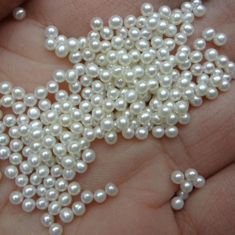 Hạt bẹt, hạt ngọc trai nhựa không lỗ xỏ 4-5- 6mm - 8mm - 10mm - 12mm gói 1kg