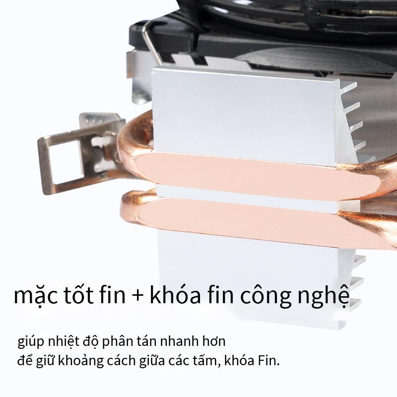 Ưu đãi đặc biệt bộ vi xử lý CPU máy tính W-X1 ống đồng kép RGB quạt tản nhiệt thích hợp cho bộ tản nhiệt nền tảng intel/1366