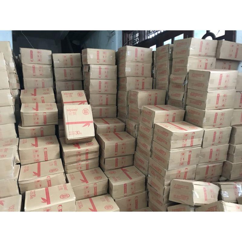 Set 1Thùng 30 Gói giấy ăn Gấu Trúc Sipiao siêu dai gói 300 tờ