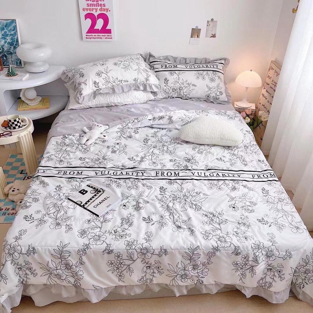 Set Chăn Ga Cotton Đũi-Đũi Bèo Cao Cấp Mới