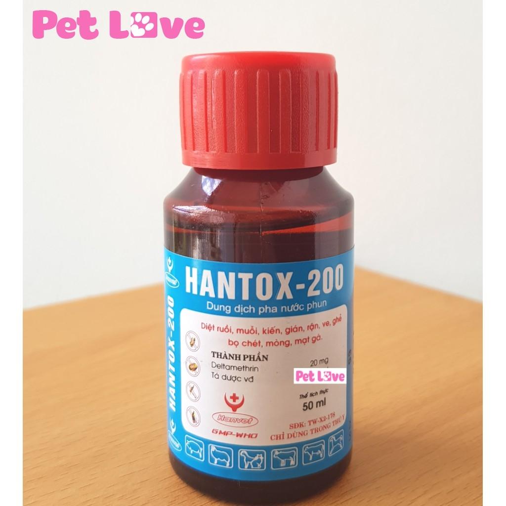 Hantox 200 diệt ve rận, bọ chét, ruồi, muỗi, kiến, gián