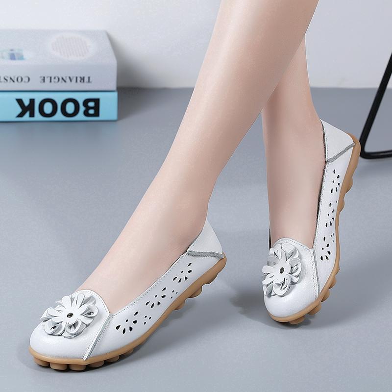 2020 Fashion women outdoor soft leather flat shoes